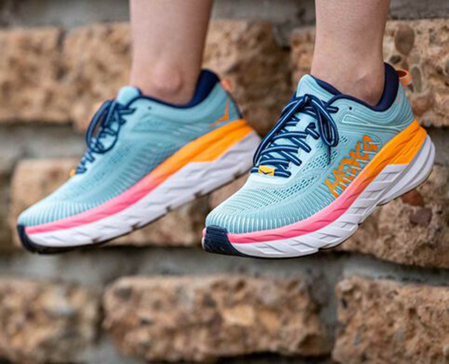 Hoka One One Koşu Ayakkabısı Kadın Mavi - Bondi 7 - MX0219856